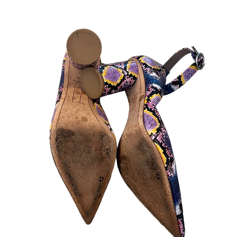 Deltan Jami Multi-Color Snake Print Ankle Strap B… - image 5